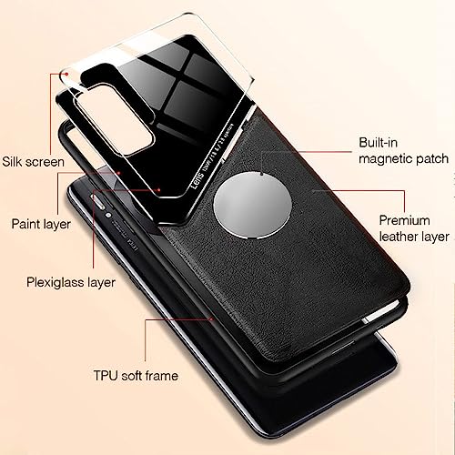 Para samsung s 22 ultra caso textura de couro carro capa de telefone magnética para samsungs galaxy