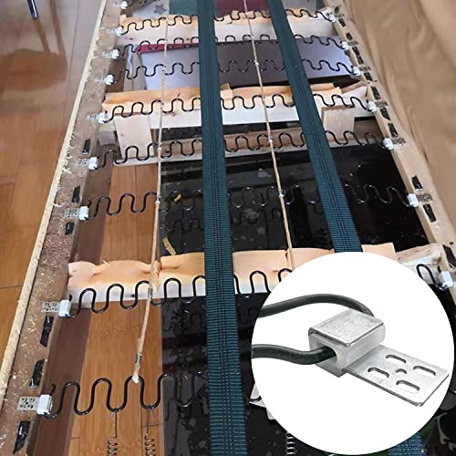 JINTANG 10 x Silver Sofa Spring Clips, Furniture Kit Repair Clips Can Repair Furniture Quickly (10 x Cage Clips - Image 2