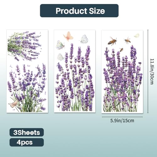 Calcomanías de lavanda para decorar la nevera y renovar puertas de madera 5