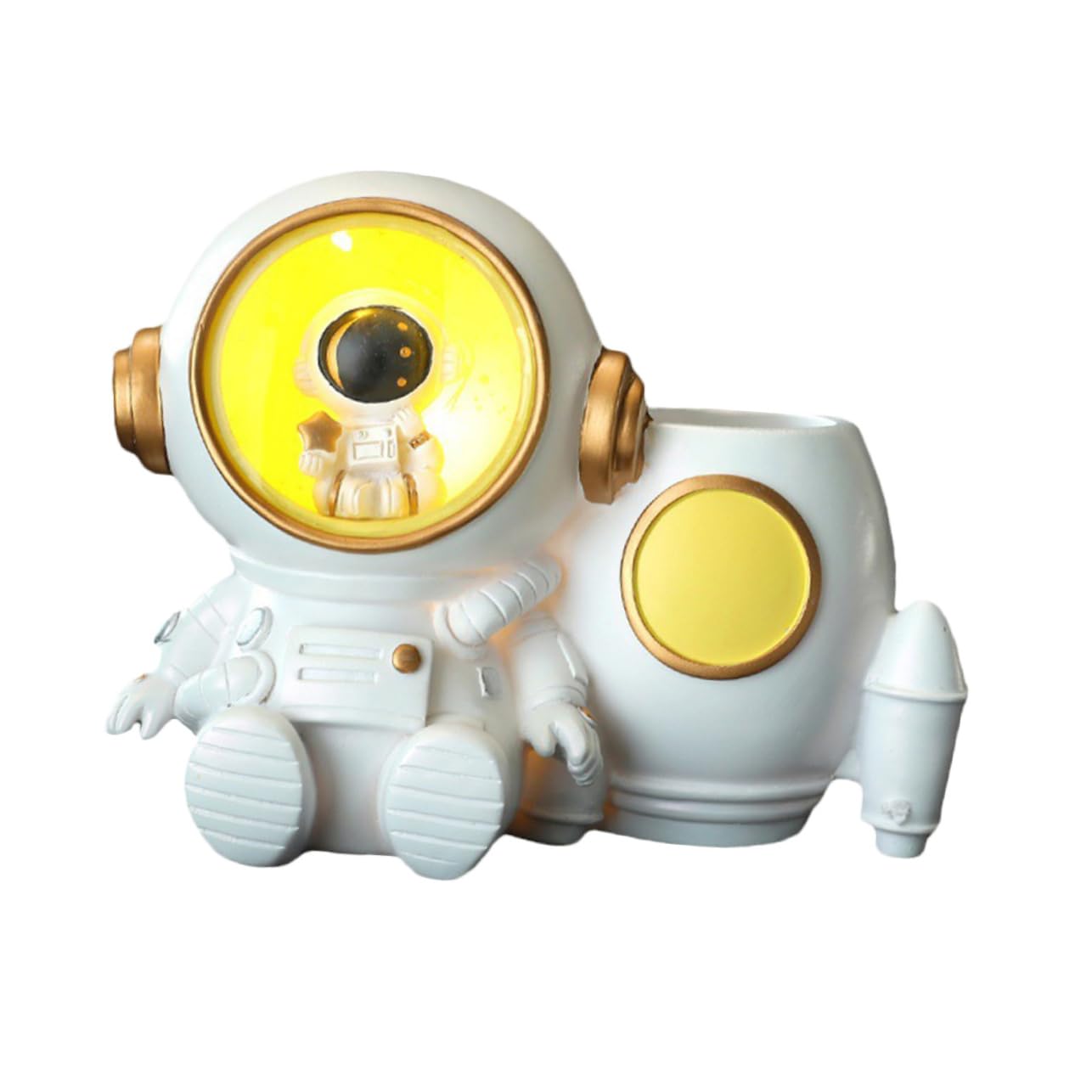 Portapenne astronauta portapenne con disegno di astronauta portapenne per penne a forma di cartone animato, portapenne, organizer per pennelli da trucco, portapenne da scrivania, portapenne