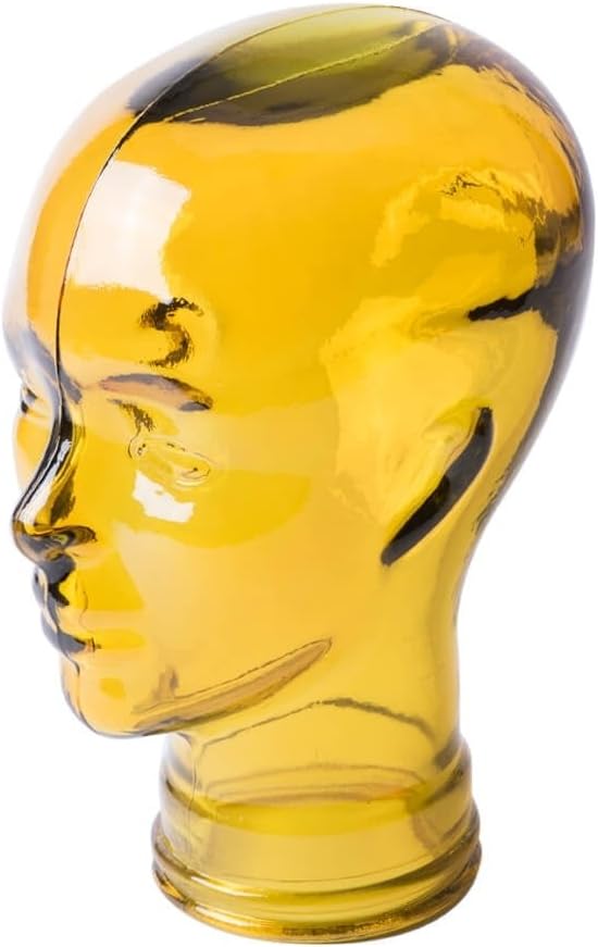 AMP3 Luxury Glass Head Headphones Stand Colour YELLOW