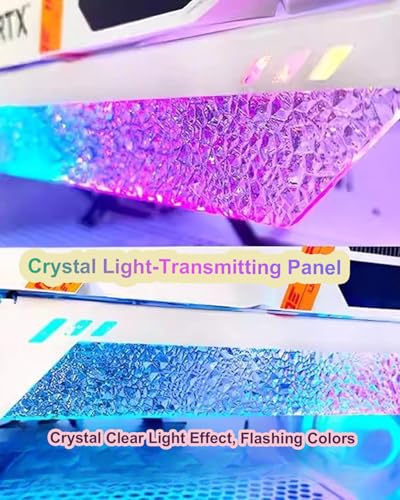 Soporte para GPU RGB con pantalla secundaria 3.2 in blanco miniatura 4