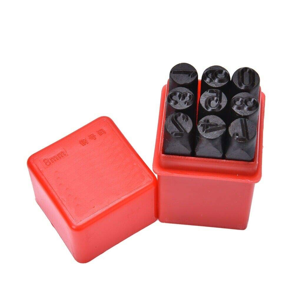 Rocwing Steel Punch Stamps Set of Alphabet or Number, Varieties of Sizes (8mm Numbers)