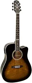 Violão Folk Giannini Gf1d Ceq Ts Tobacco Sunburst Brilhante