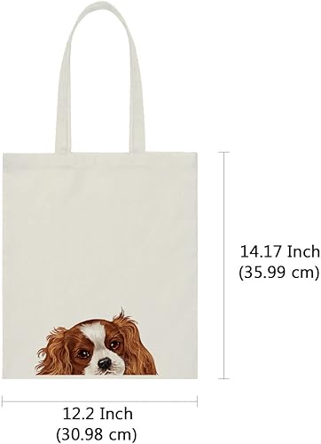 Vista 63 de WIRESTER Bolsa de lona para mujeres y niñas, bolsa de playa, comestibles y viajes, lindo perro