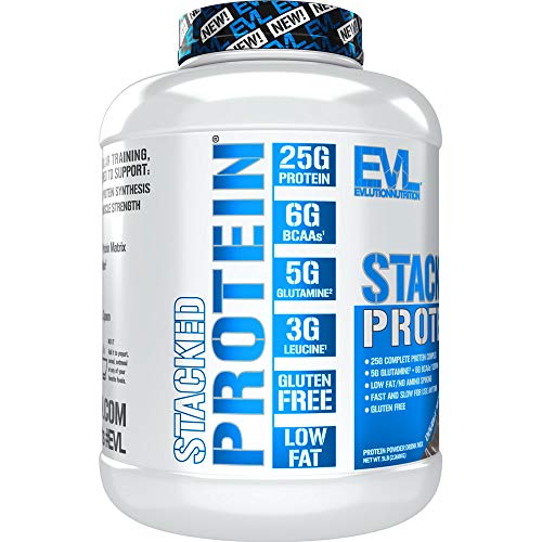 image for Evlution Nutrition Stacked Protein Protein Powder with 25 Grams of Pro
