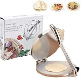 Slosy Aplastador Tortillas + 100 Hojas Papel Horno Prensa para Tortitas Mexicana Maquina Tortas Crepera Grande 20 cm de Aluminio Plancha para Hacer Hamburguesas