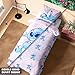 Disney Stitch Duvet Cover and Pillowcase Set, Single or Double Size, Bedroom Accessories for Kids Teens (Pink Stitch Single)
