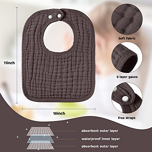 8 Pack Child Burp Fabric Muslin Units Unisex Bibs Muslin Burp Fabric Cotton Burp Rags Absorbent Gentle Burping Fabric(Darkish Colour) 3 51f0uNSU1dL