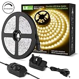 LE Dimmable LED Strips Lights Kit, 5M 1200lm, Warm White 3000K, 300 LEDs, Plug i...