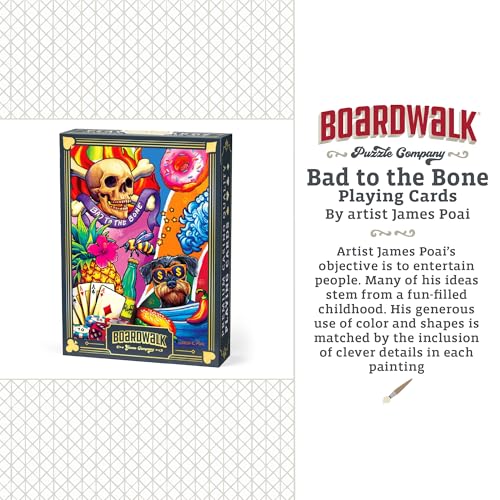 Baraja de Naipes Boardwalk Puzzles Bad to The Bone miniatura 6