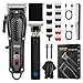 HIENA PRO Kit Barbiere Professionale, Taglia Capelli Set Per Uomo, Cordless Macchinetta Per Capelli, Taglia Barba e Capelli Uomo, Set Macchinetta Barba Uomo Con Display LED immagine