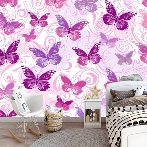 Papel Pintado Fotográfico Mariposa Romántica Dormitorio Infantil Mural De Pared 150 X 105 Cm Fotomural Decorativo Para Sala De Estar