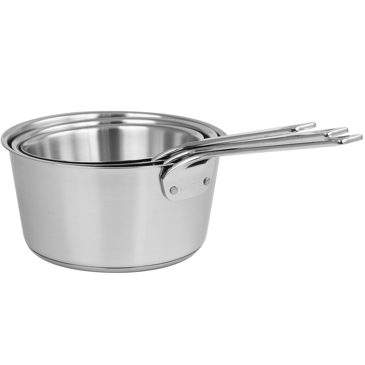 Cristel - Série de 3 casseroles collection 1826 Poignées fixes Ø16-​18-​20 cm - CRISTEL