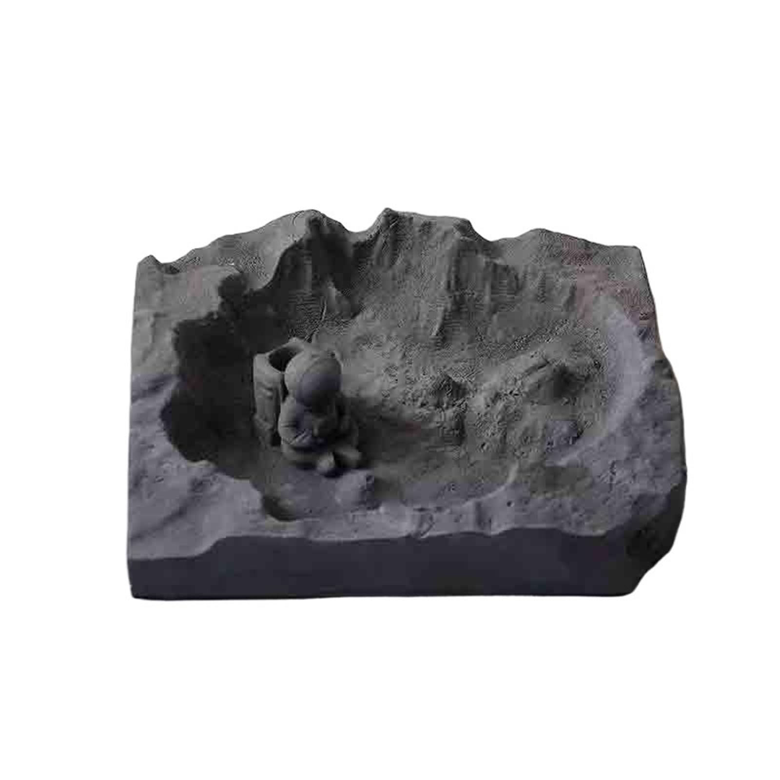 Zhaoj24-05 Cigar Ashtrays Trendy Ashtray For Home Use Living Room Hotel Guests Cement(Black)