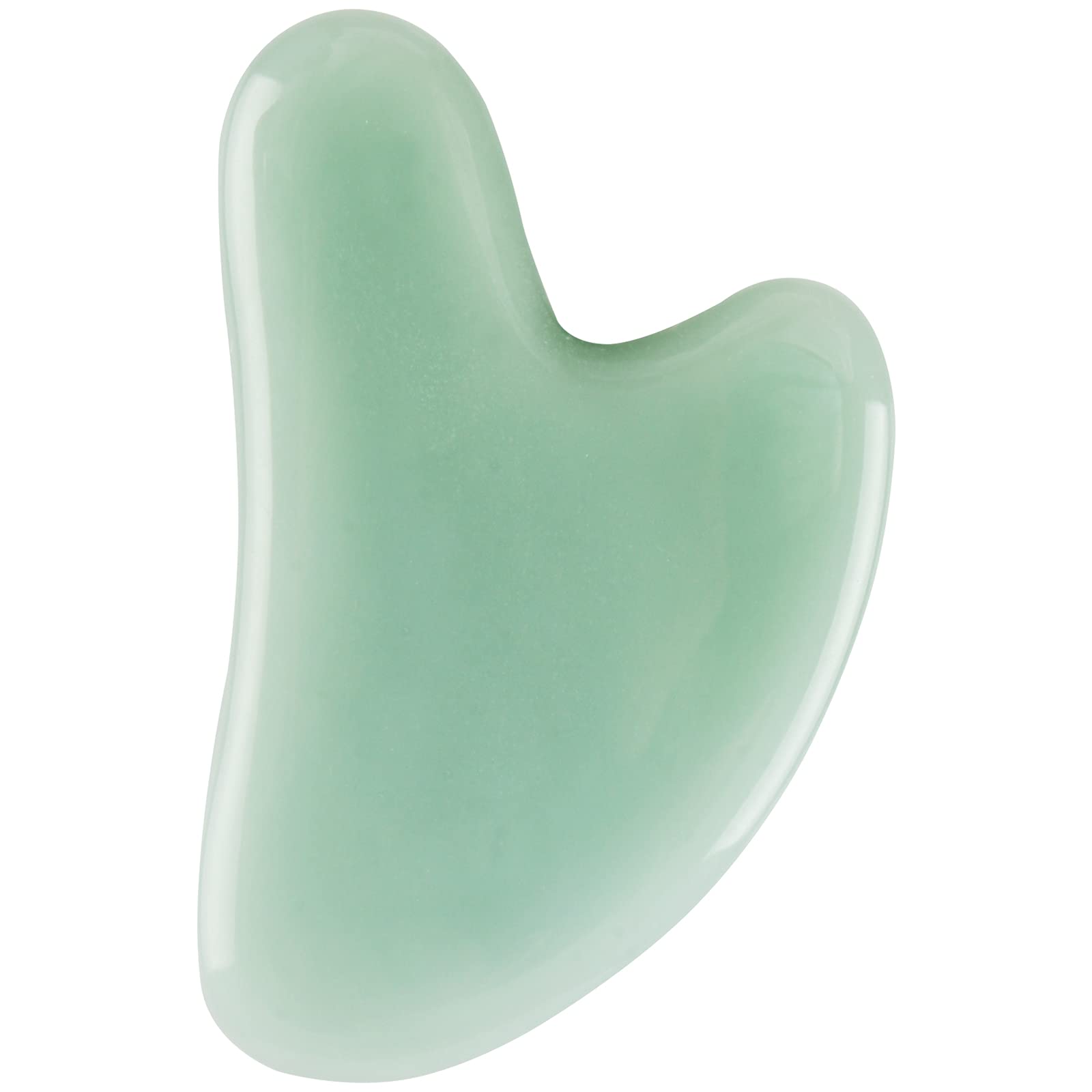 Zeaye 1 Pcs Natural Jade Gua Sha Scraping Massage Tool, Jade Stone Neck Massage Beauty Tool Slimming Massager for SPA Skin,Caring, Neck Pain Relief（green）