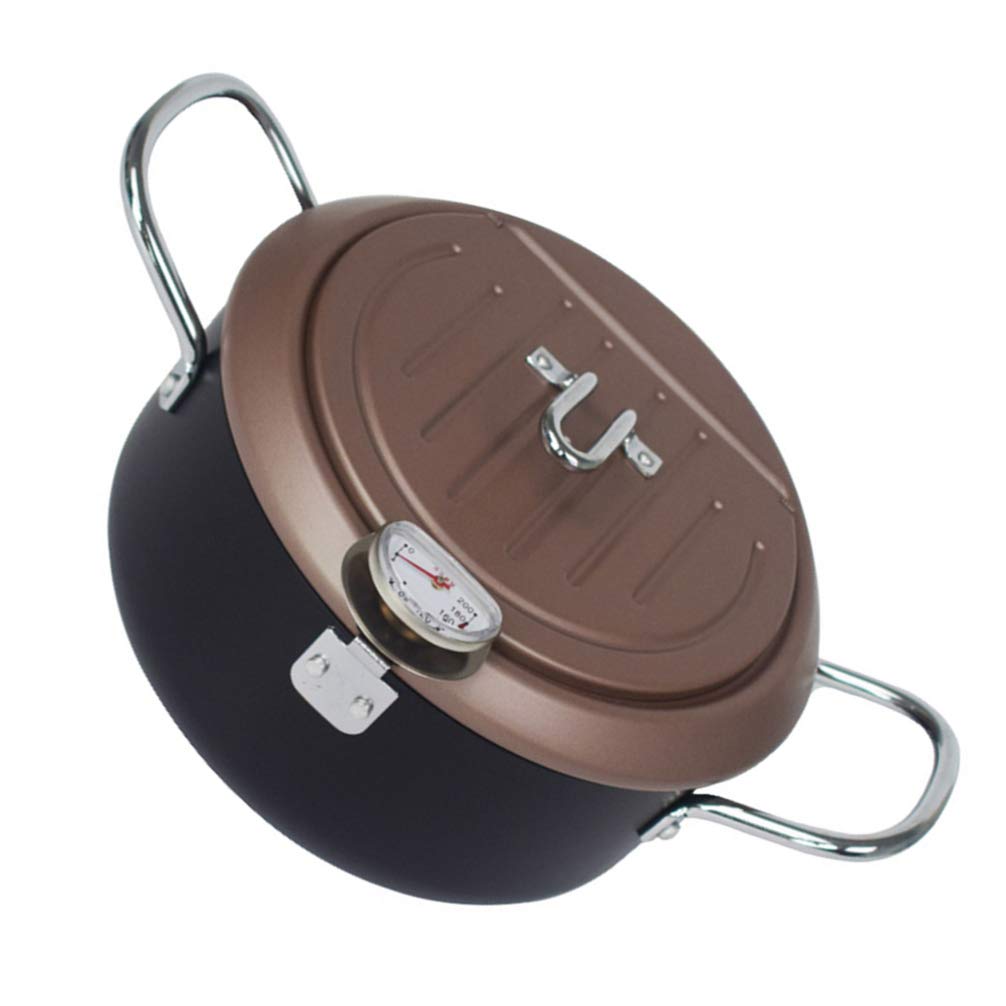 Friteuse japonaise yarnow induction gaz avec couvercle thermomètre ustensile