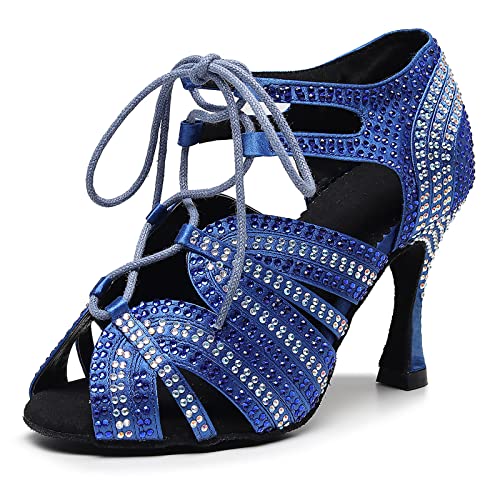 Chaussures de danse salsa bachata bottes talons hauts strass mariage femme