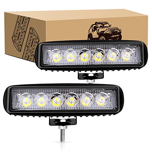 GOOACC 2PCS 18w LED Light Bar Work Spot Beam Pods