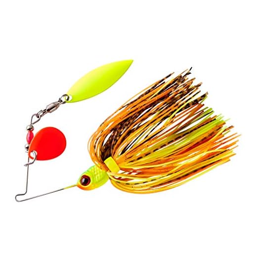 BOOYAH Pond Magic Small-Water Spinner-Bait Bass Fishing Lure, Fire Bug, Pond Magic