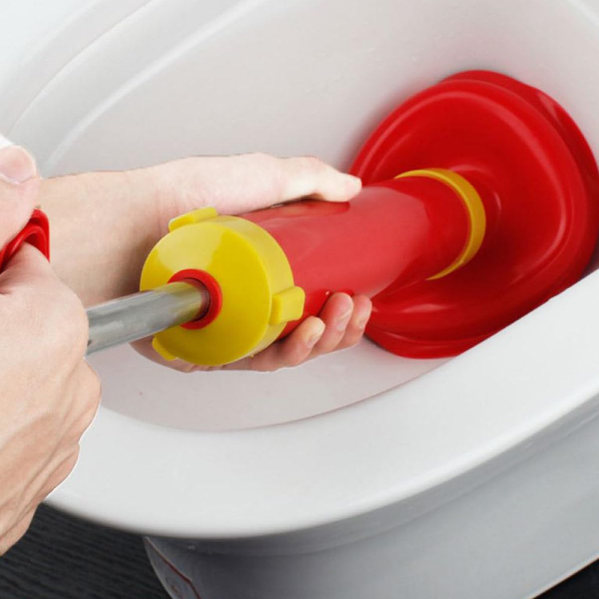 2 Stück Toilettenpömpel aus Gummi Hochdruck Pümpel für Einfache Verstopfungslösung im Badezimmer Rot Effektiver Wc Saugnapf für Toilettenreinigung