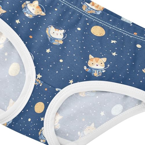 Wusikd Space Cats Girls' Underwear Cotton Girls Briefs Soft Toddler Underwear 2T4
