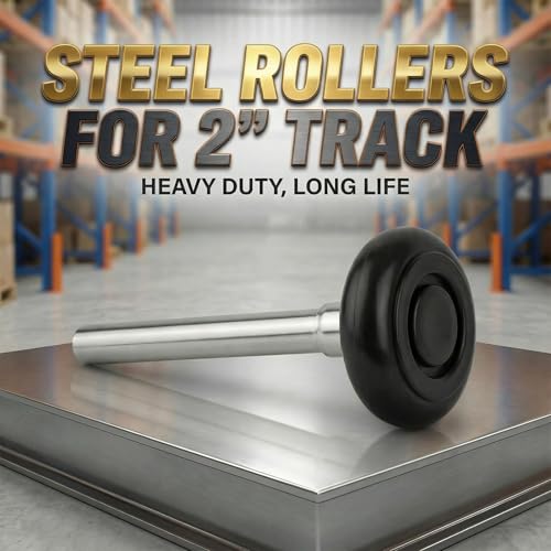 Image of 10 Pack 4 inch Stem 2 inch Black Nylon Garage Door Roller with Protective Sealed-Cap(Dustproof), Ultra Quiet & Long-Lasting, Commercial High Load Capacity, Double Sealed Bearings