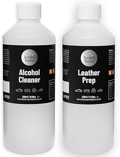 Scratch Doctor Leather Preparer Kit Leather Prep and Alcohol Cleaner Solution Removes Dirt Grease Grime and Preps Leather Surfaces for Recolouring (250ml)