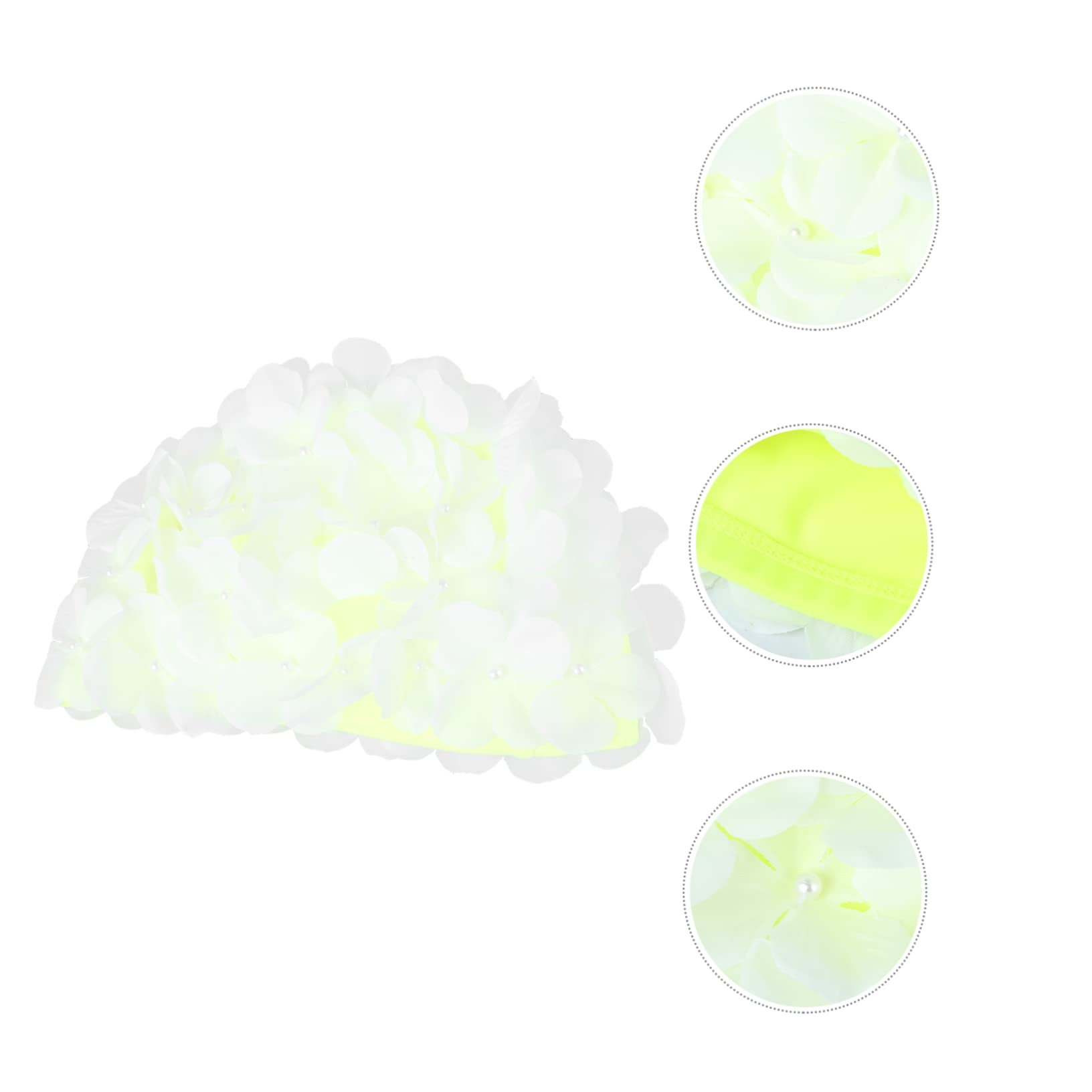 ibasenice Gorro De Natación De Gran Tamaño Gorro De Natación con Diseño De Flores De Pétalos Gorro De Natación Fluorescente para Mujer Gorro De Natación De Neopreno Neón Gorro De
