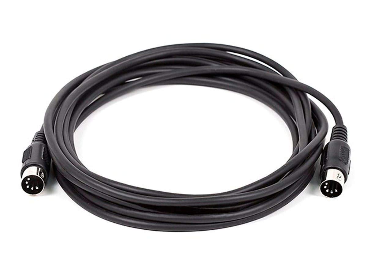 Monoprice 108535 MIDI Cable - 20 Feet - Black With Keyed 5-pin DIN Connector, Molded Connector Shells