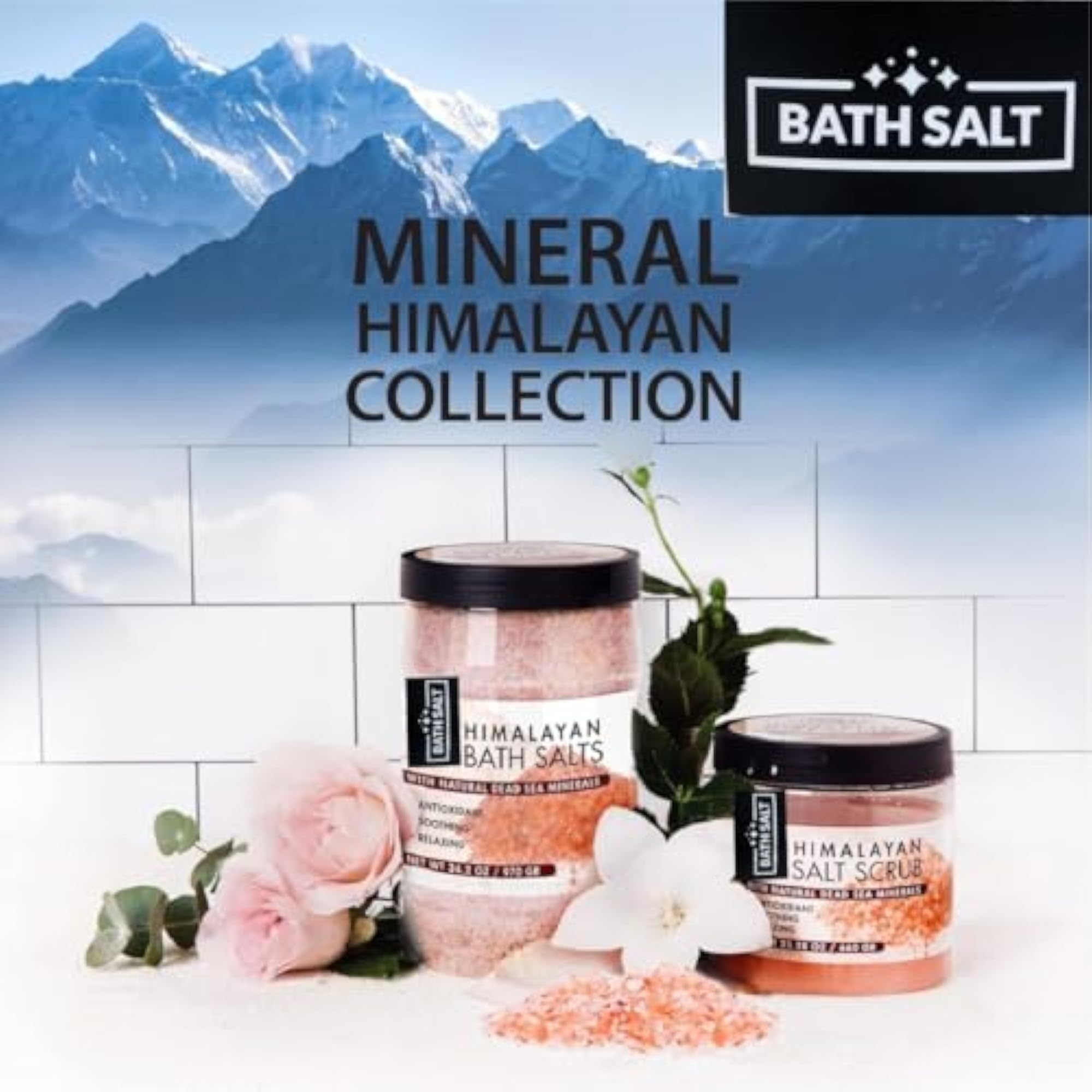 Fast-Acting Epsom Salt with Himalayan Pink Salt, 1Kg for Pain Relief