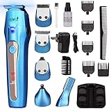 Ceenwes Cool 5 In 1 Mens Grooming Kit Professional Beard Trimmer Rechargeable Hair Clippers...