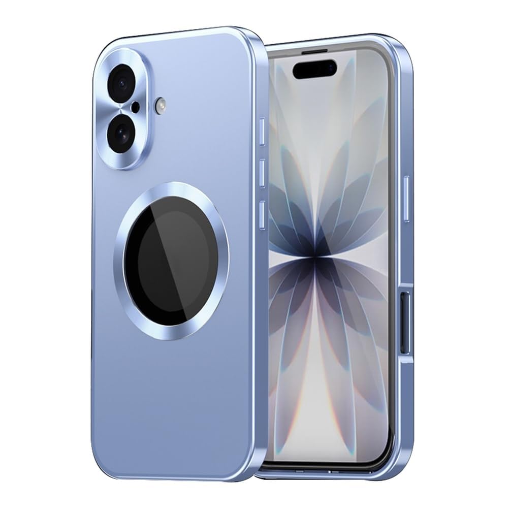 Generico Custodia Per Iphone 17 Pro Max/17 Pro/17 Air/17, Protettiva For Schermo E Lente Custodia Di Ricarica Wireless Cover(Blu,17 Pro)