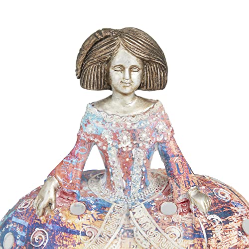 Escultura de mujer set 2 polystone multicolor 16.6 in miniatura 5