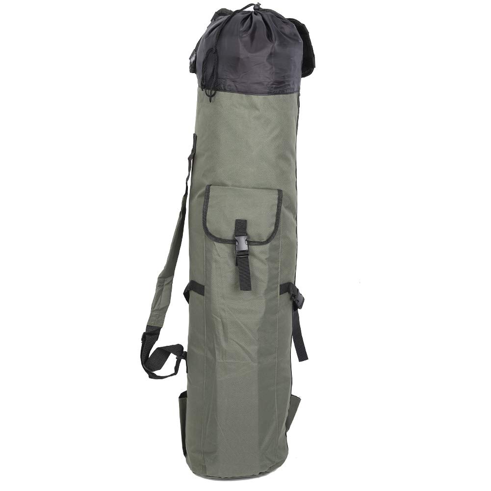 BORSA PER CANNA DA PESCA IN NYLON PORTA ATTREZZATURA DI GRANDE CAPACITÀ