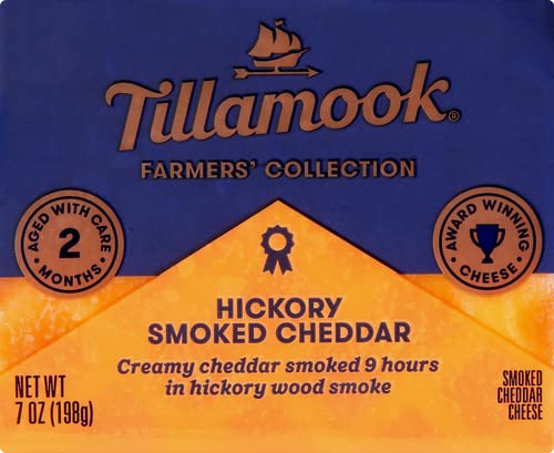 Tillamook Farmers' Collection Hickory Smoked Medium Cheddar Cheese Block, Yellow, 7 Oz
