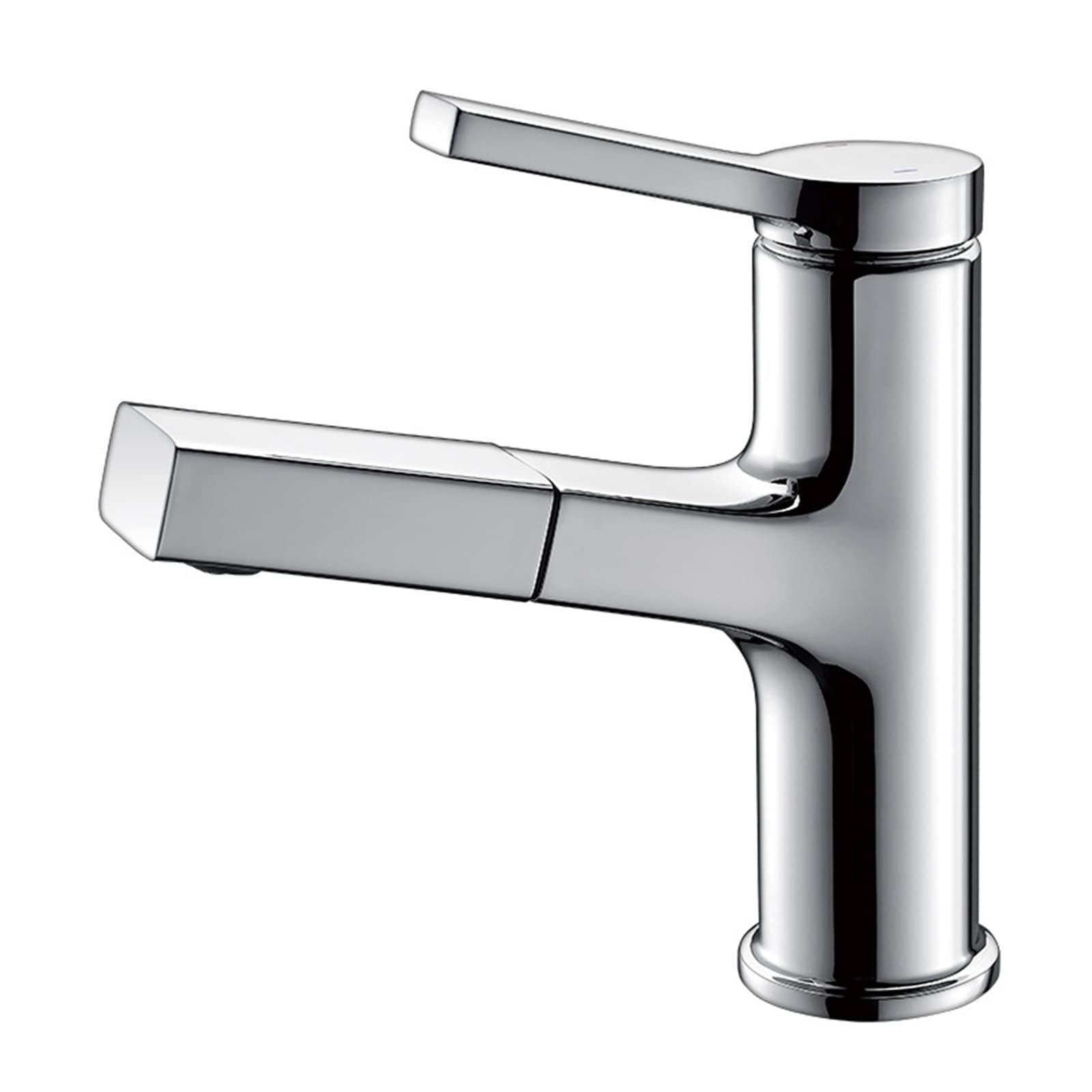 Robinet de salle de bain pivotant à 360° avec jet extractible pour un lavage de lavabo fluide