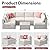 7-Piece Patio Furniture Set,Wicker Sectional Sofa Set, Rattan Sectional Sofa with Water Repellent Cushions and Glass Coffee Table,Modular Patio Conversation Sets for Garden, Balcony, Porch (Off White)