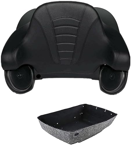 TCMT Almohadilla de respaldo King Tour Pack de 13.7 pulgadas para bocinas traseras de 6.5 pulgadas para Harley Tour Pak Touring CVO Road King Road
