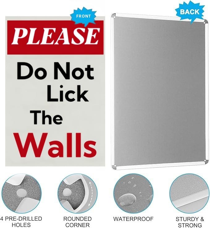 Funny 'Do Not Lick Walls' Metal Sign - Vintage Decor, Use Code 2CVWNTD7 - Image 5