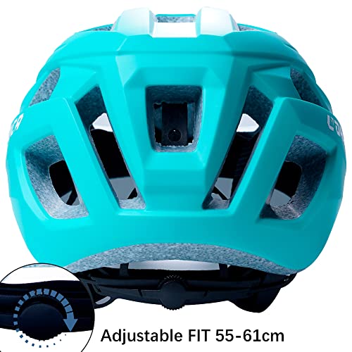 Lohca Bike Helmet Lightweight Adult Cycling Mtb Bicycle Helmet With Removable Visor & Magnetic Goggle Uv400 Adjustable For Road Bike Mountain Bike, Teal Green #TOP3