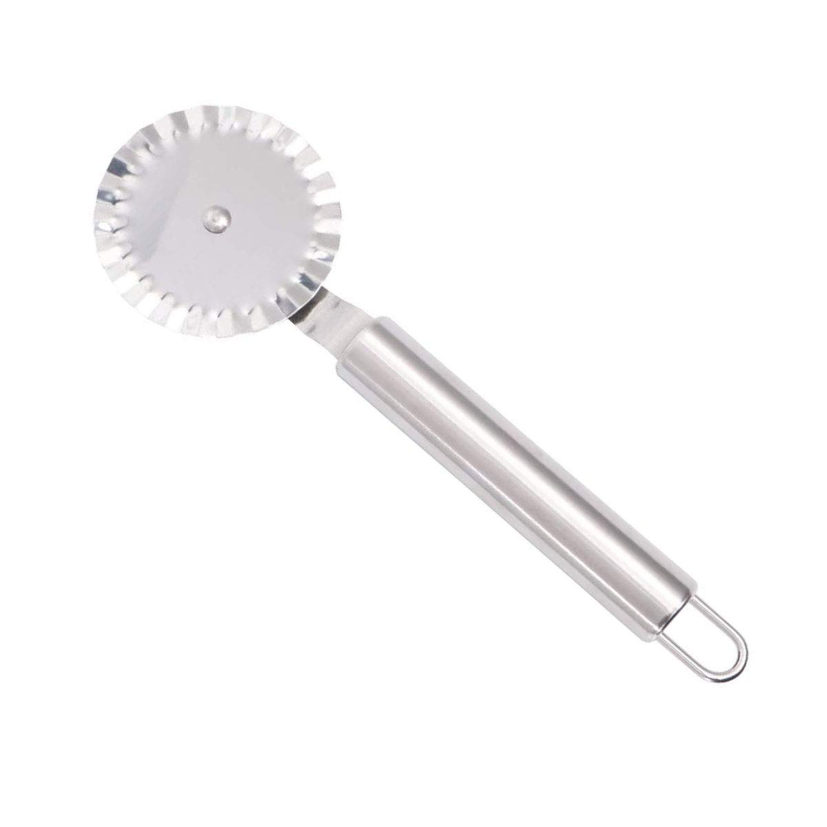 Pastry Ravioli Wheel Cutter, Stainless Steel Single Roller Pizza Slicer Wheel Cutters, Pastry Pasta Pie Crusts Cookies Crimper Cutter Dough Pizza Ravioli Wheel Tools Wavy Edge Blade
