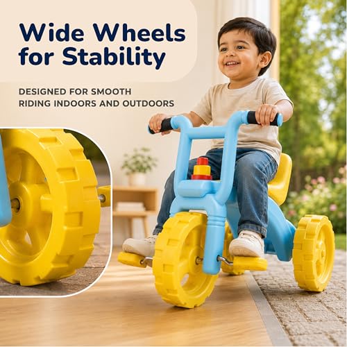 Image of Lifelong Premium Tricycle for Kids 2-5+ Yrs Durable Build, Anti-Skid ABS Wheels | Comfortable Seat, in-Built Horn | Fully Assembled Trike Gift for Baby, Girls, Boys Capacity Upto 50kg