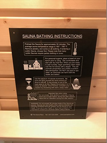 Sauna Accessories - Plexiglass Instruction Sign ACCES-FIN-PBS