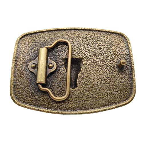 Hebilla de cinturón Texas Longhorn vintage de Xwest con relieve premium labrado 4