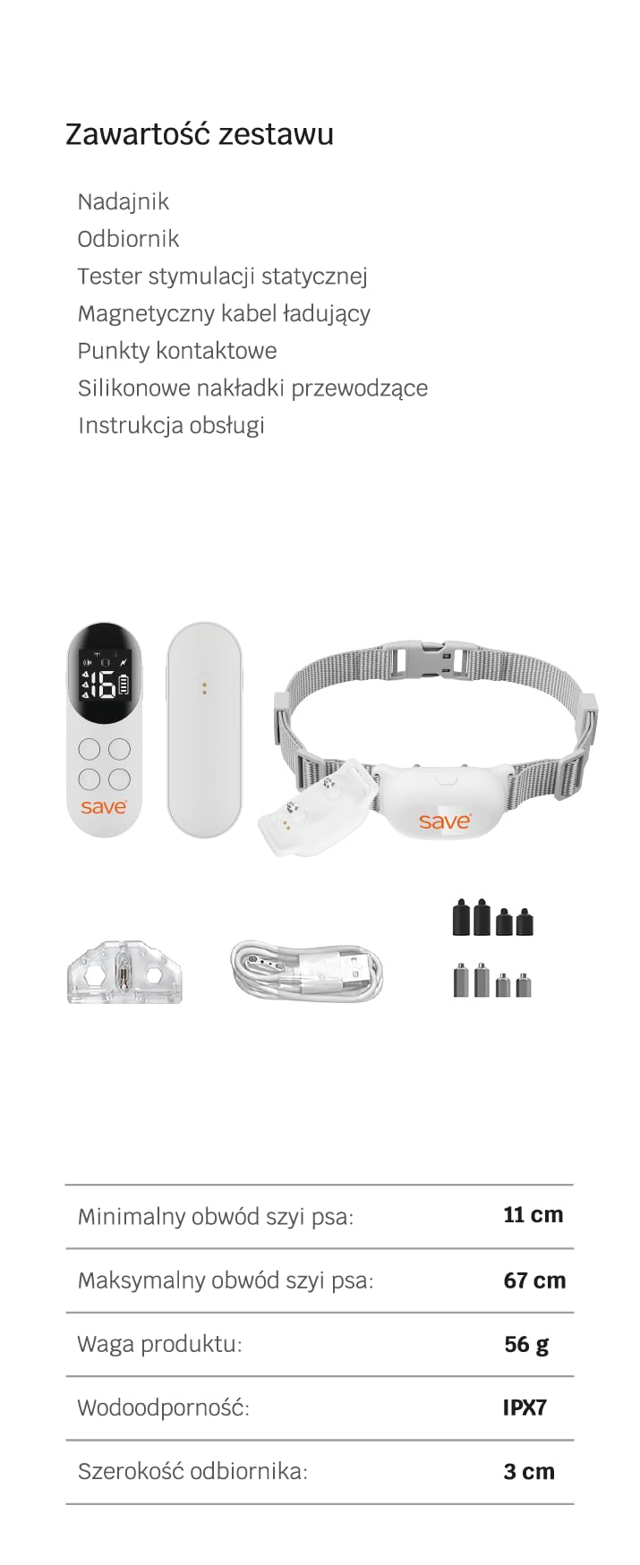 Collare di salvataggio elettrico per cani - Allenamento con telecomando, portata 800 m, lampada a LED