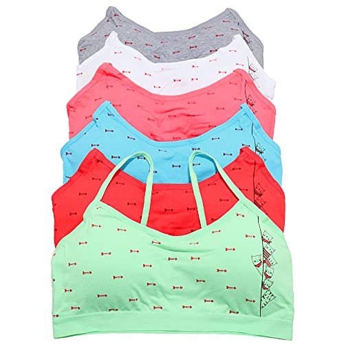 Angelina Girls' Cotton Cami Style Training Bras (6-Pack)