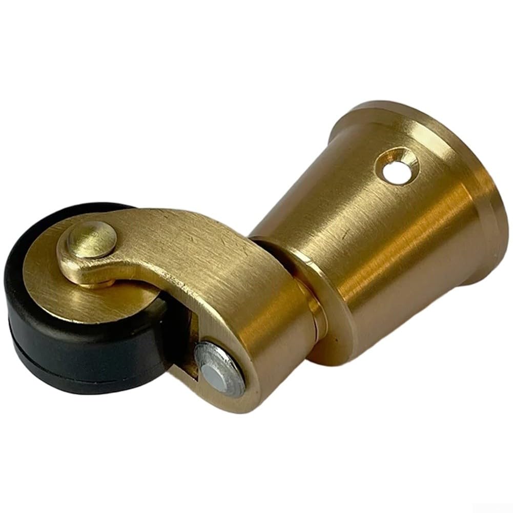 Confezione da 4 ruote silenziose in ottone, girevoli a 360 gradi, resistenti, con cuscinetti per divano, tavoli, sedie, finitura oro e nero, accessori per la casa