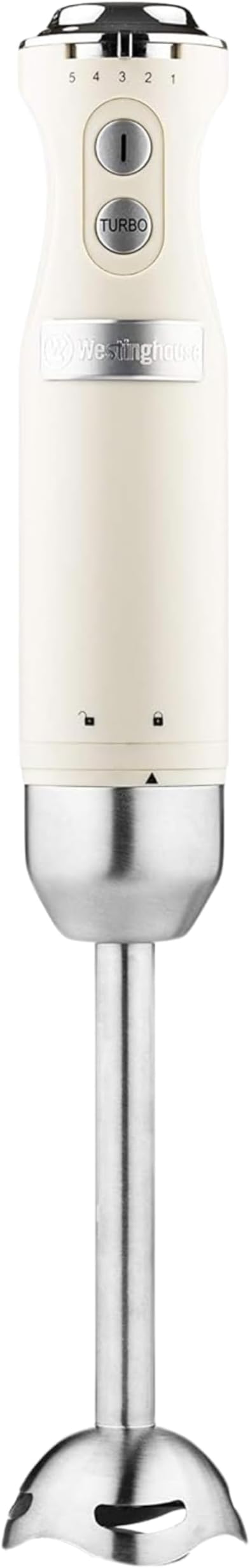 Retro Hand Blender - 600W Handheld Stick Blender for Kitchen - Stainless Steel Electric Soup Blender - Food Mixer with Various Speeds and Turbo Setting - Cream