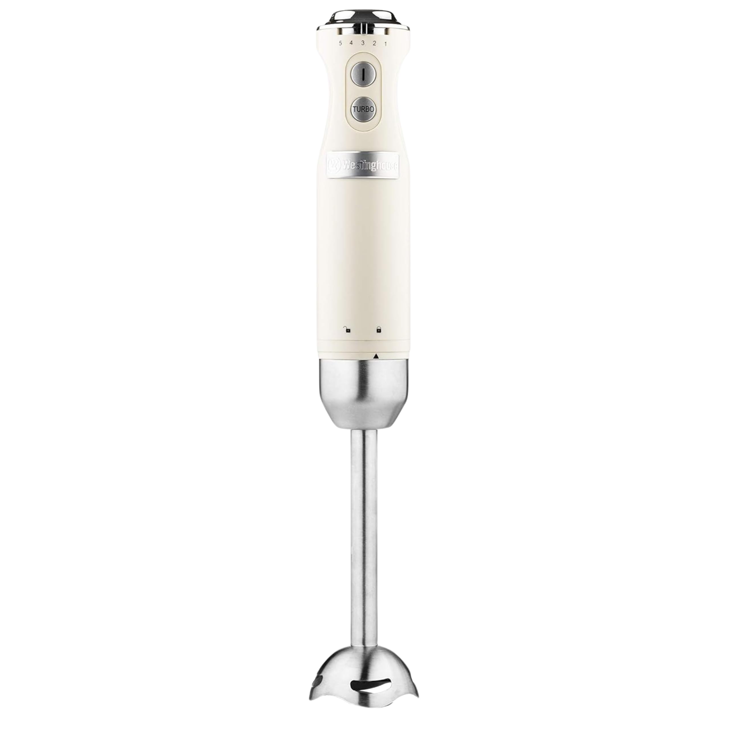 Westinghouse Retro Hand Blender - 600W Handheld Stick Blender for Kitchen - Stainless Steel Electric Soup Blender - Food Mixer with Various Speeds and Turbo Setting - Cream
